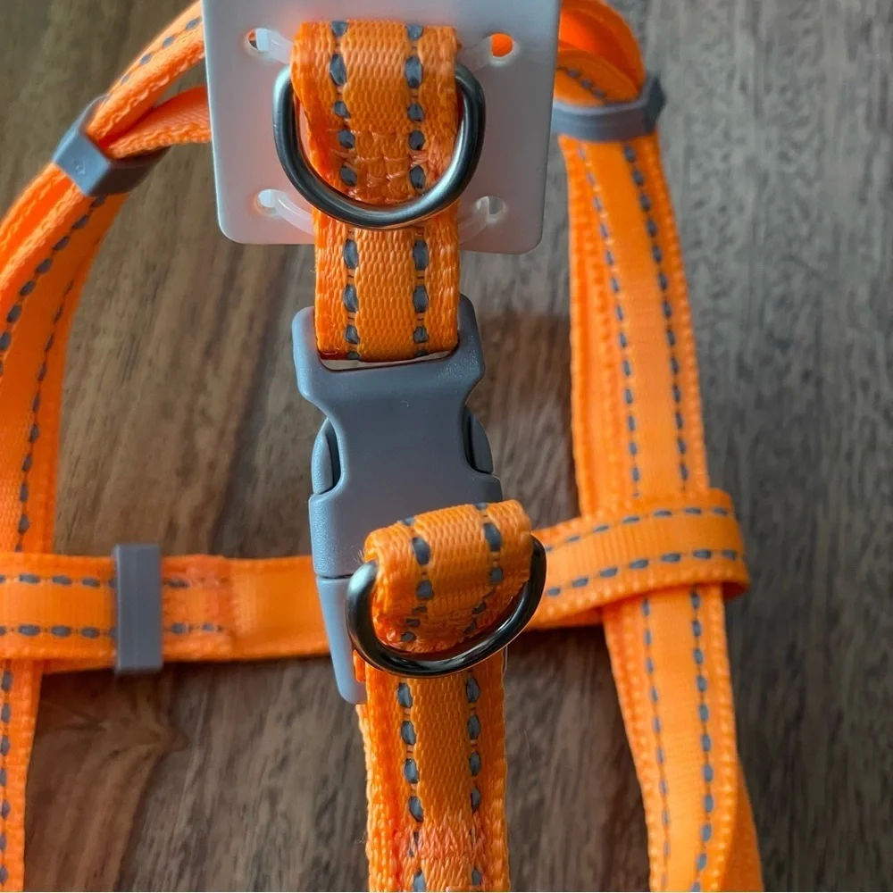 NWT Good2Go Orange Reflective Dog sz S‎ Harness Gray Ajustable Buckle